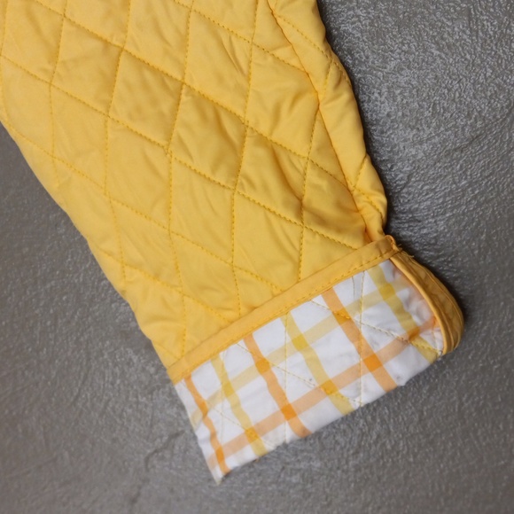 Lands End Sunshine Yellow, Quilted, Thermolite, 2 Pocket, Button Down Jacket - Picture 10 of 13